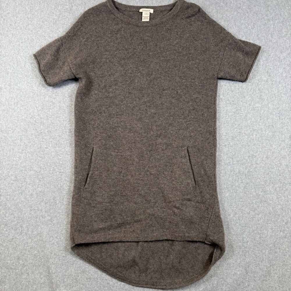 Sundance Women's Size Small Petite Merino Wool Blend Short Sleeve Sweater Dress